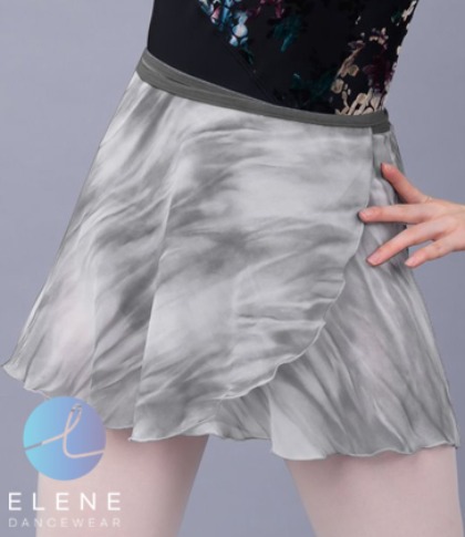 Marble short Chiffon Wrap Skirt (Gray) #주니어성인쉬폰치마 #발레스커트 #쉬폰휘두리 #랩스커트 #발레치마 #쉬폰스커트